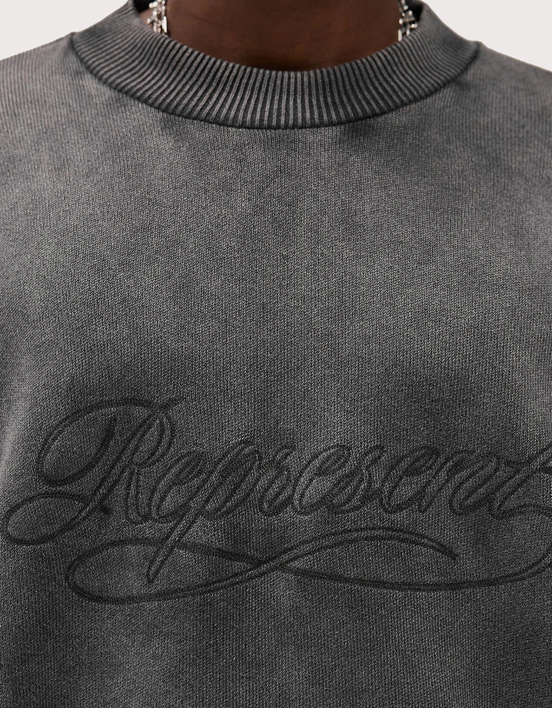 Oversized Fit Stamped Sweatshirt