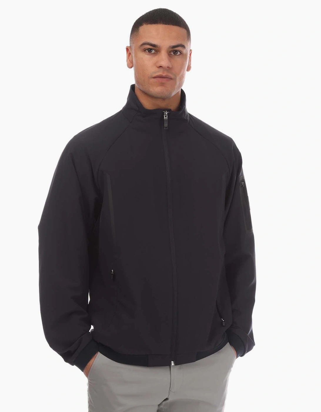 Hugo Boss Men's Athleisure Zipped Track Jacket - Navy - Size: 46/Regular