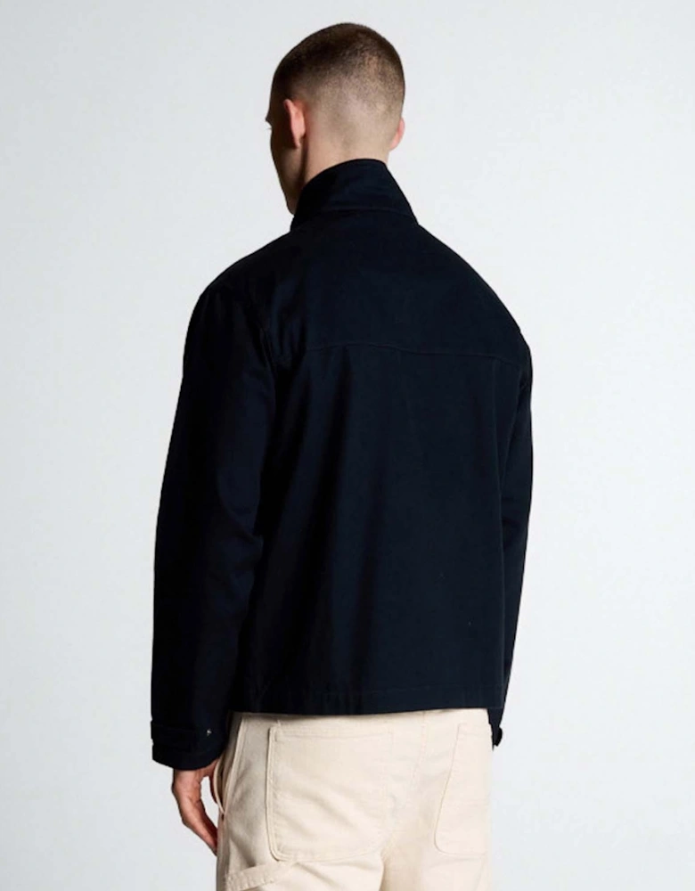 High Neck Twill Jacket