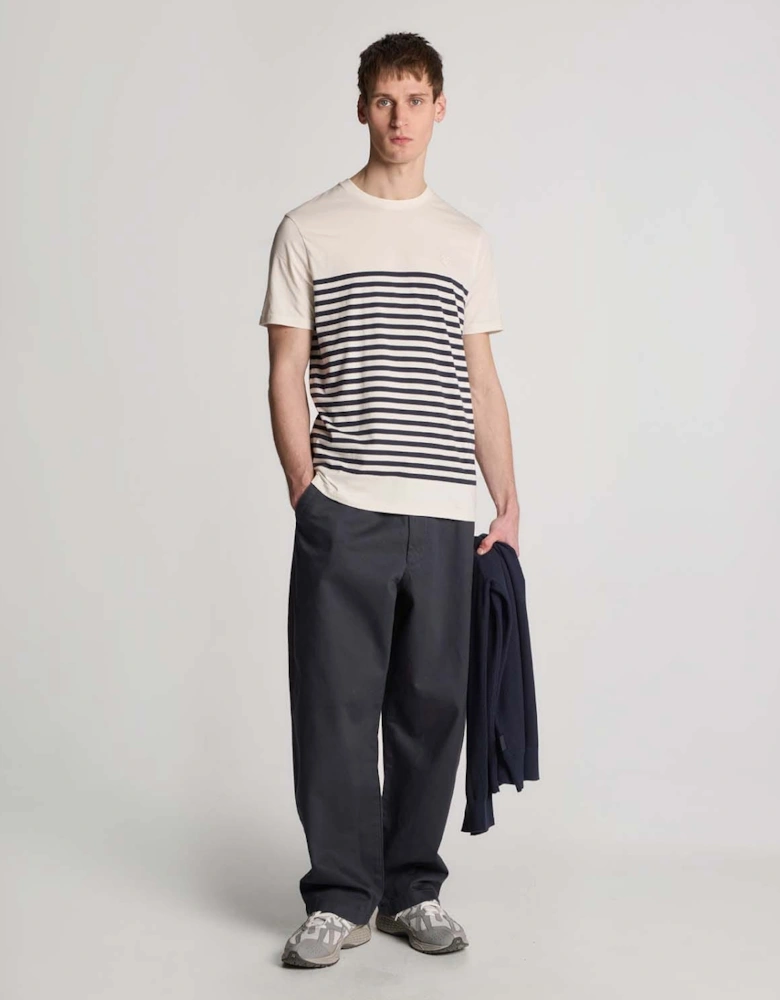 Linen Blend Breton Stripe T-Shirt