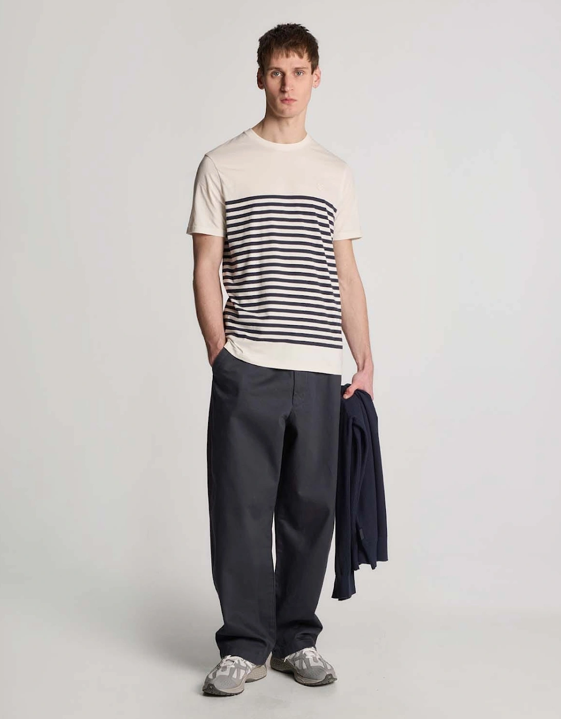 Linen Blend Breton Stripe T-Shirt