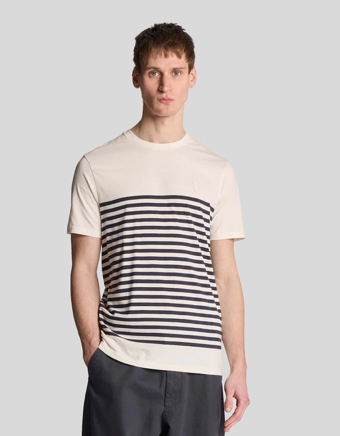 Linen Blend Breton Stripe T-Shirt, 6 of 5