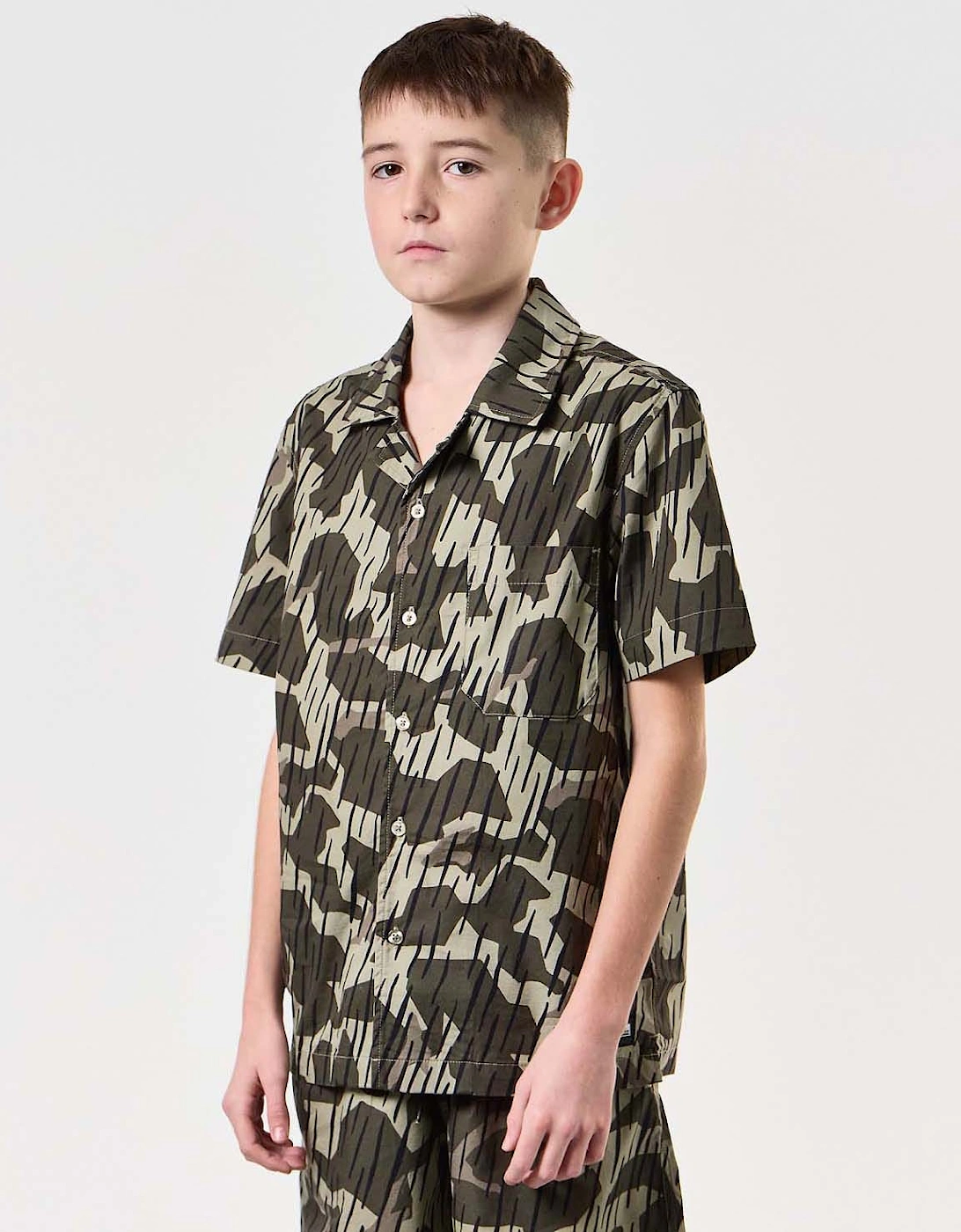 Junior Monuriki Rain Camo Resort Shirt, 6 of 5
