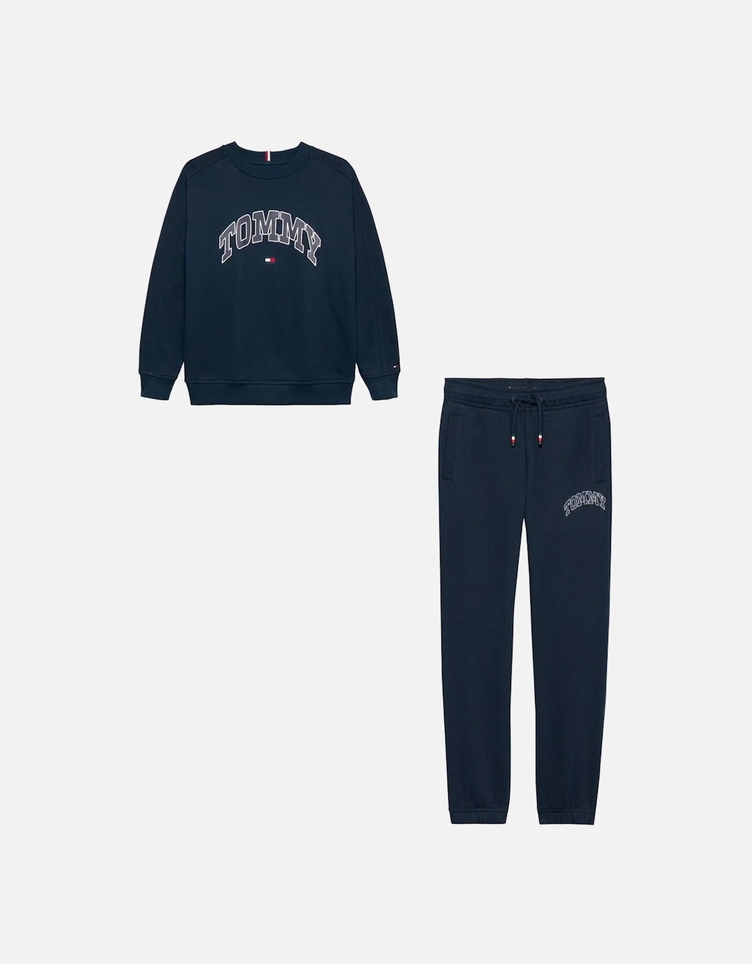 NAVY RAISED PRINT TRACKSUIT., 5 of 4