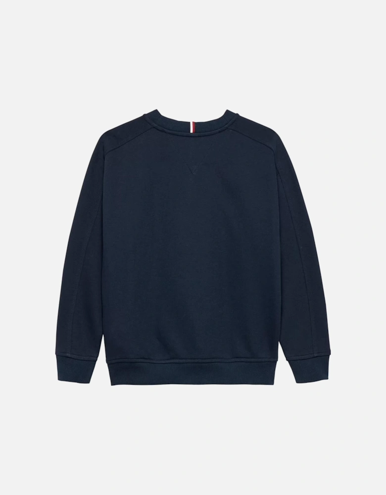 NAVY RAISED PRINT TRACKSUIT.