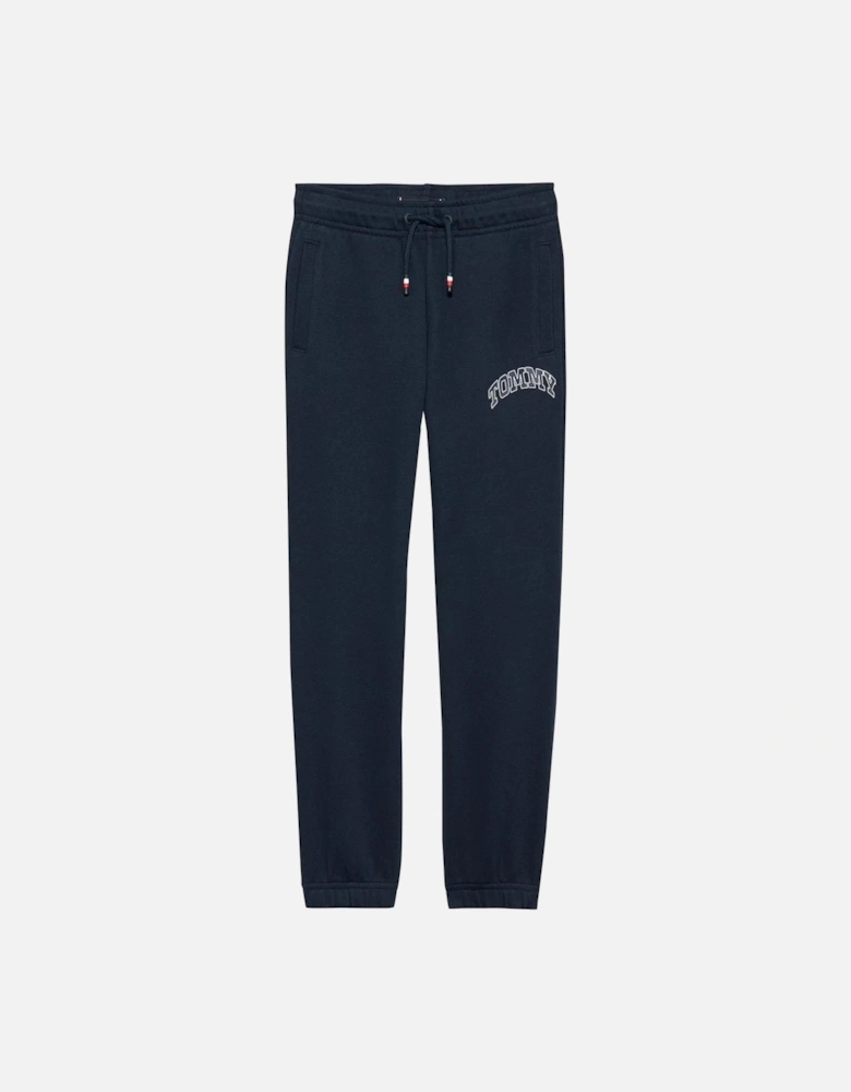 NAVY RAISED PRINT TRACKSUIT.