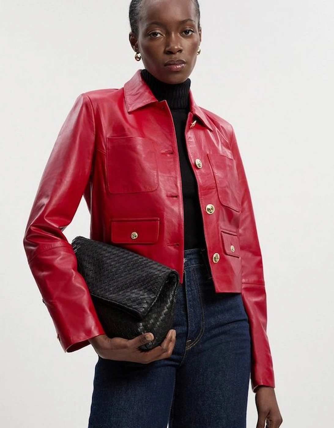 Leather Pocket Tailored Jacket, 4 of 3