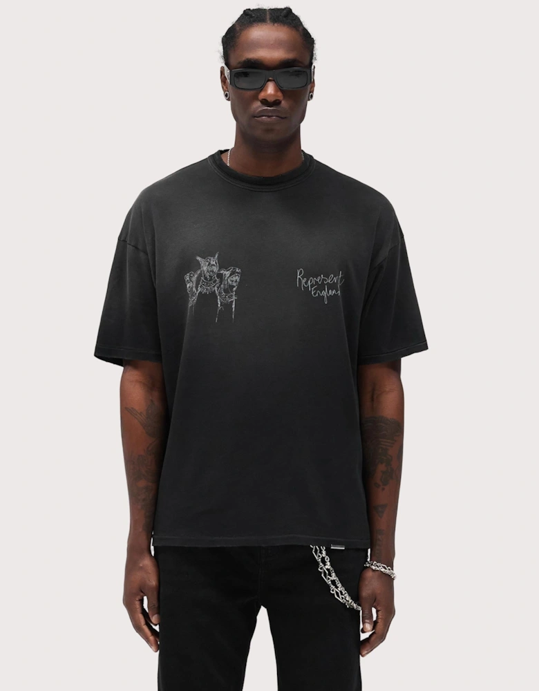 Relaxed Fit Hand Drawn Thoroughbred Dogs T-Shirt