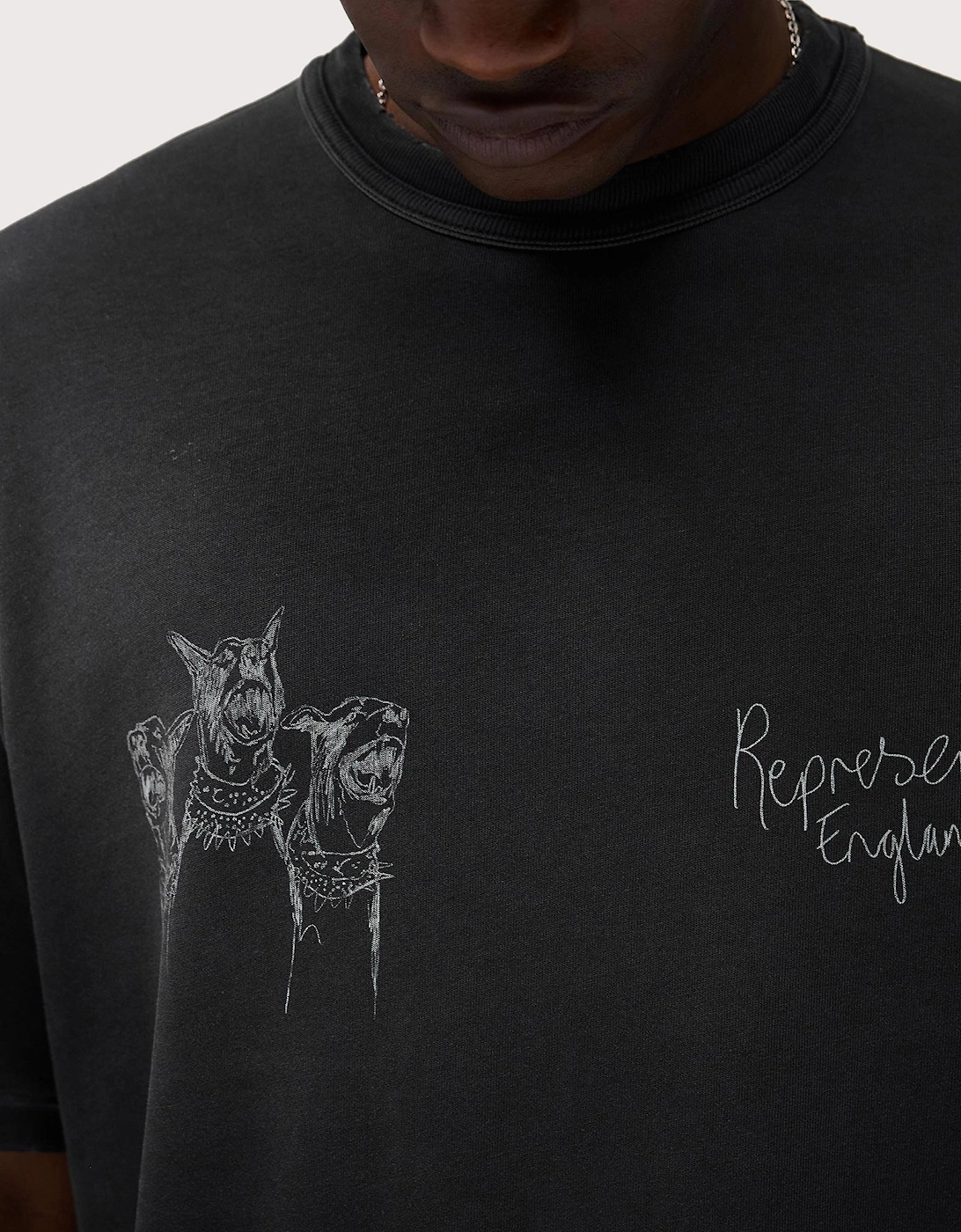 Relaxed Fit Hand Drawn Thoroughbred Dogs T-Shirt