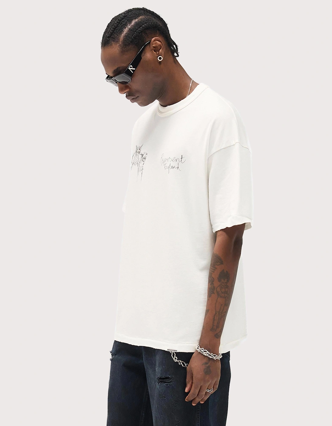 Relaxed Fit Hand Drawn Thoroughbred Dogs T-Shirt