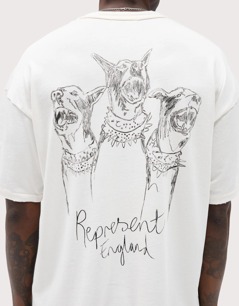Relaxed Fit Hand Drawn Thoroughbred Dogs T-Shirt