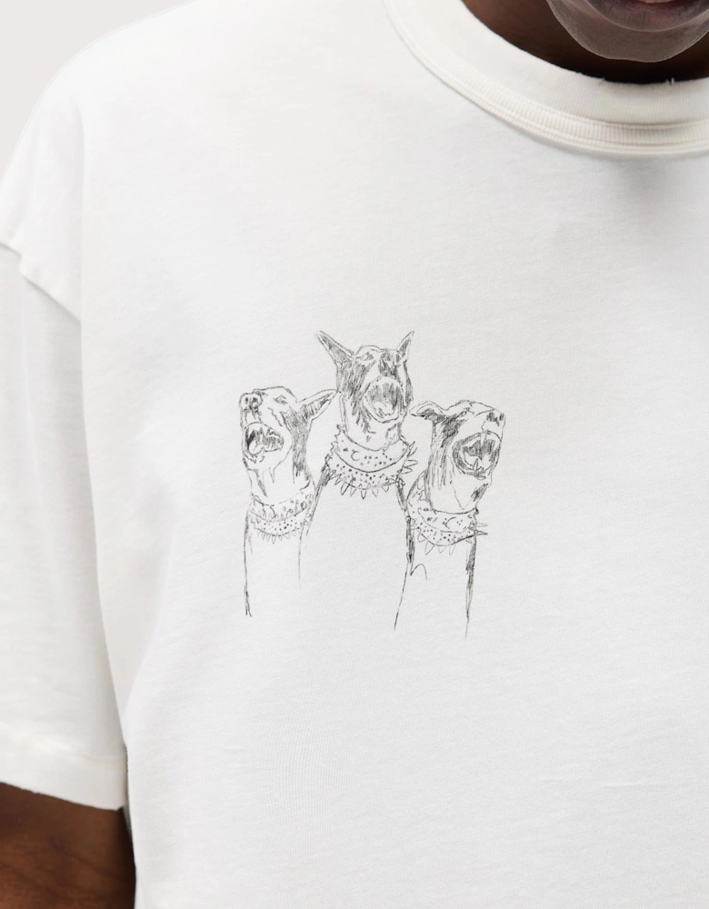 Relaxed Fit Hand Drawn Thoroughbred Dogs T-Shirt
