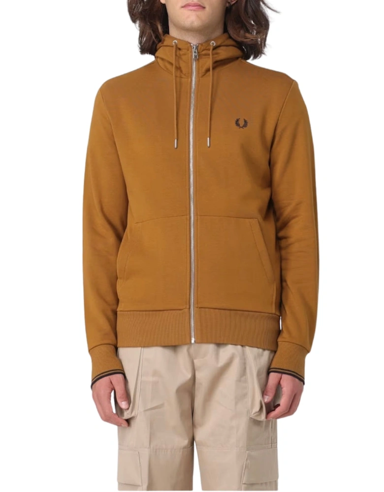 Dark Caramel Zip Up Hoodie
