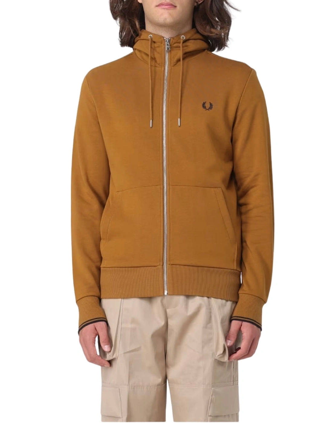 Dark Caramel Zip Up Hoodie