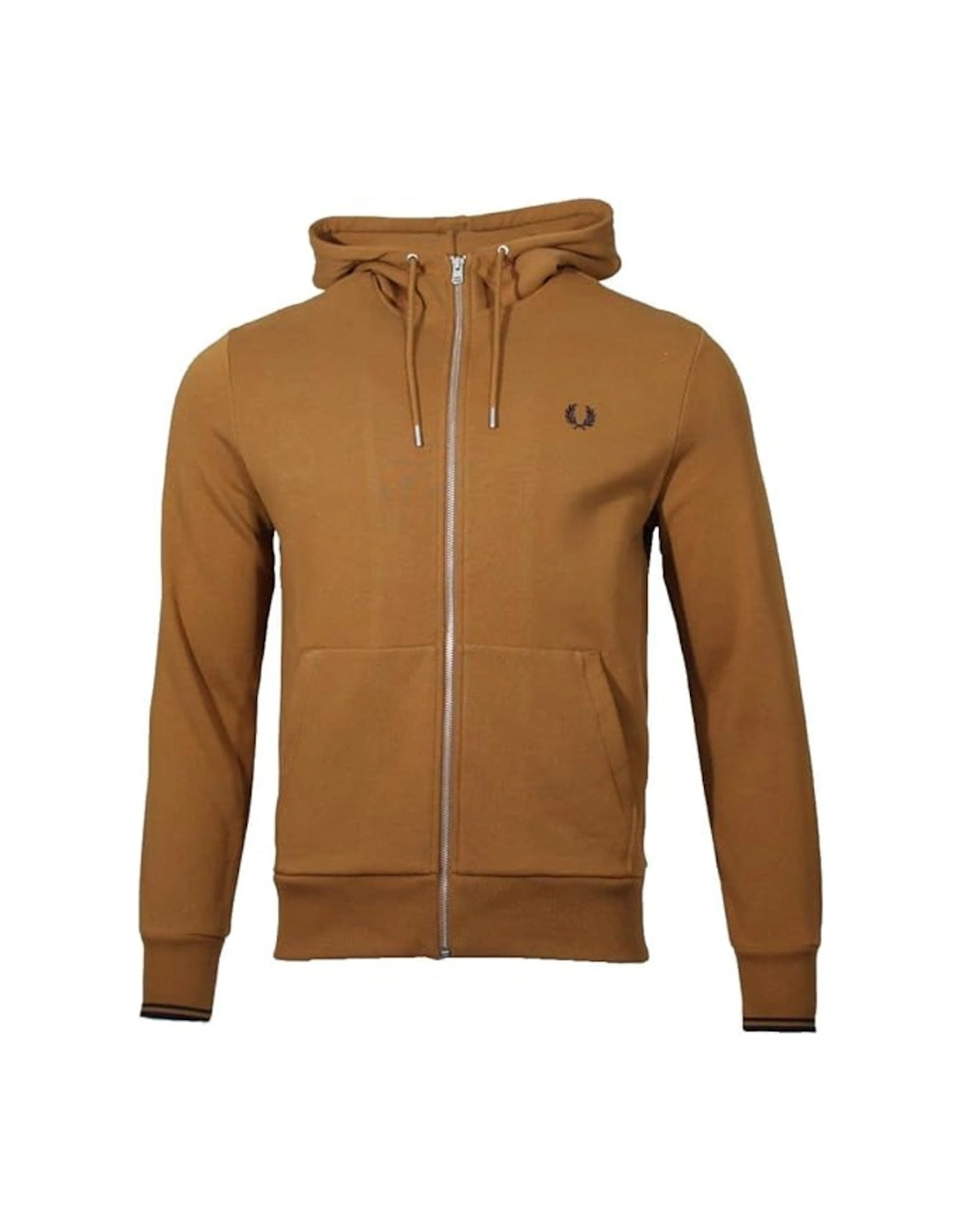Dark Caramel Zip Up Hoodie, 5 of 4