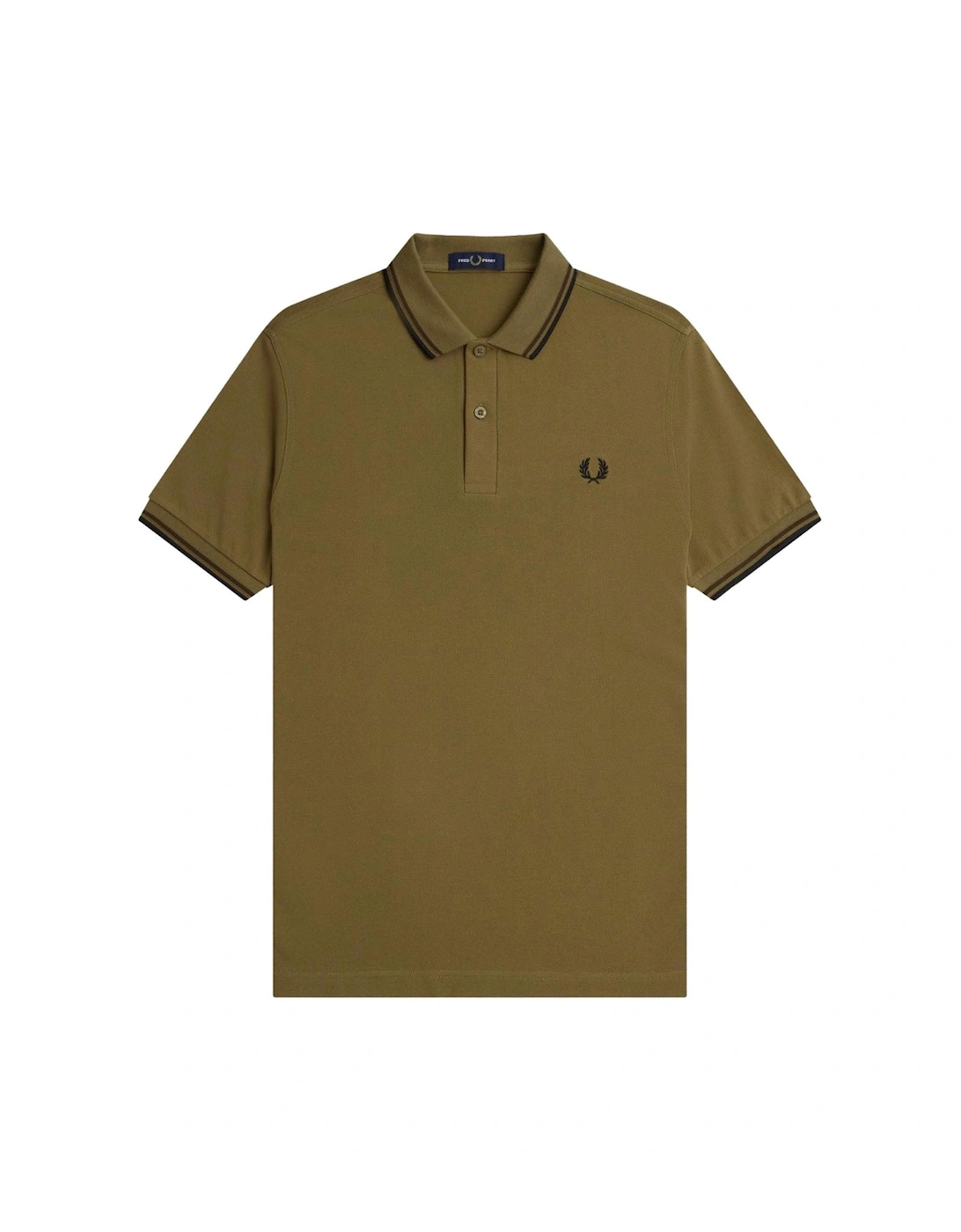 Black Twin Tipped Collar Dark Brown Polo Shirt, 4 of 3