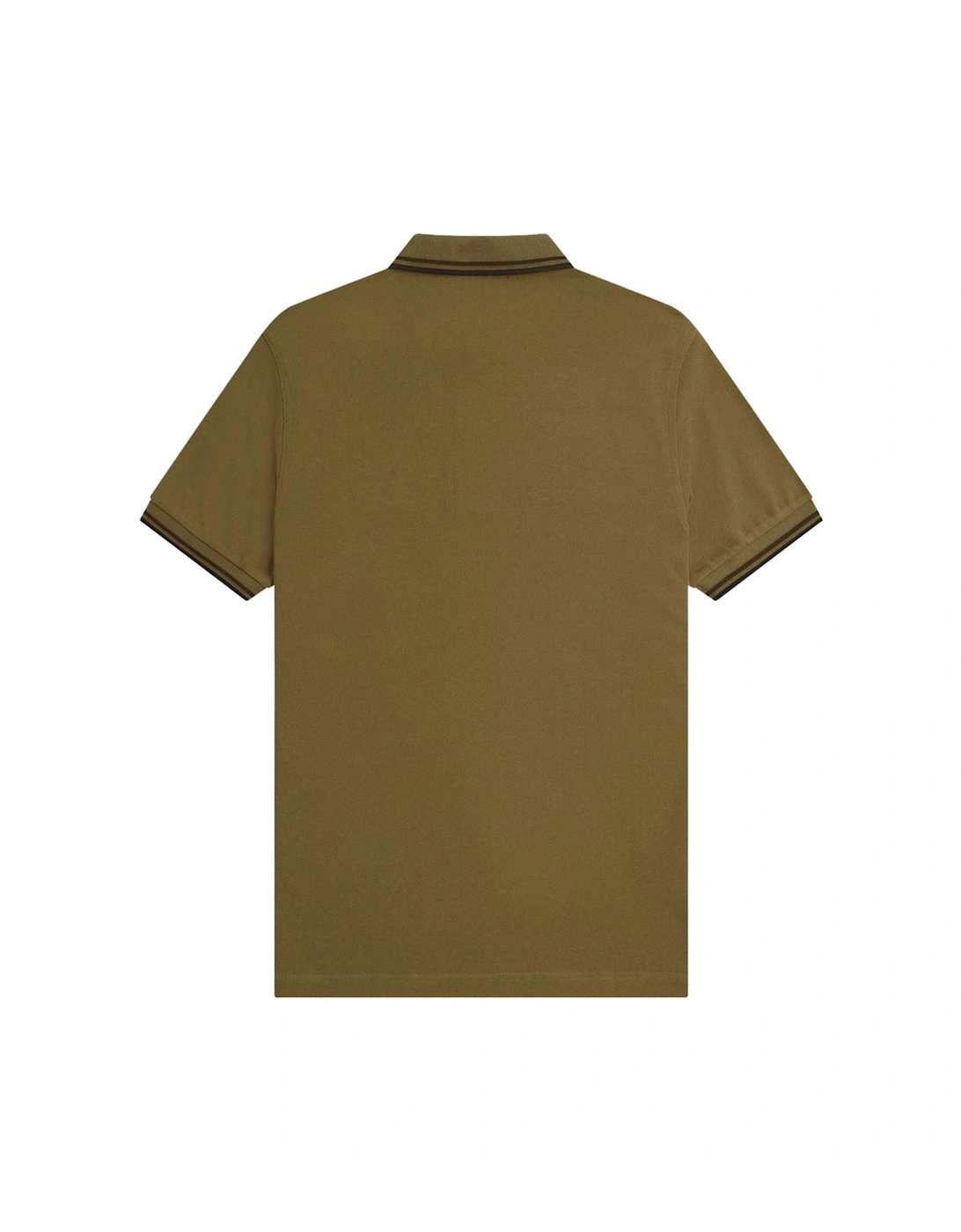 Black Twin Tipped Collar Dark Brown Polo Shirt