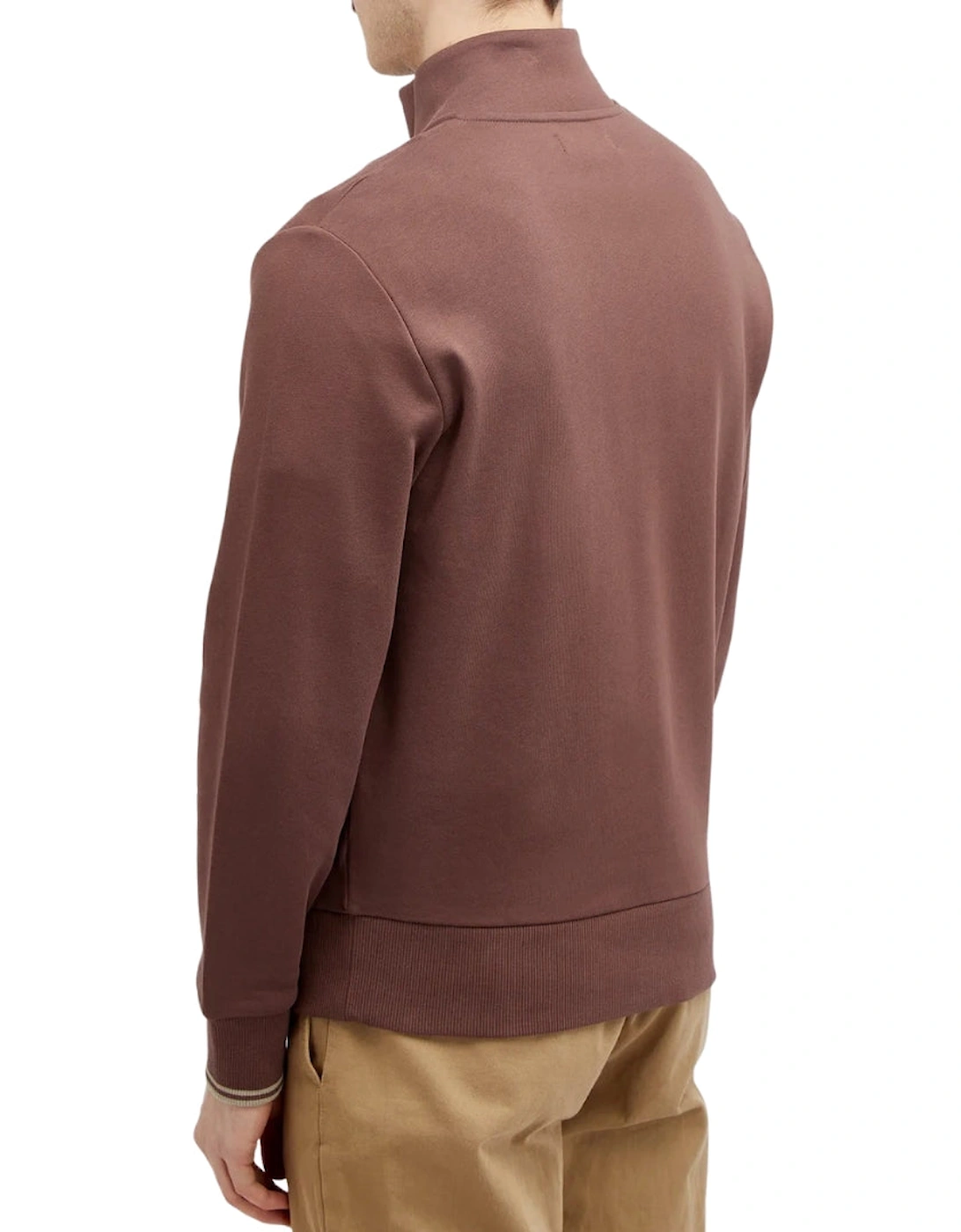 Half Zip Brick Brown Sweatshirt