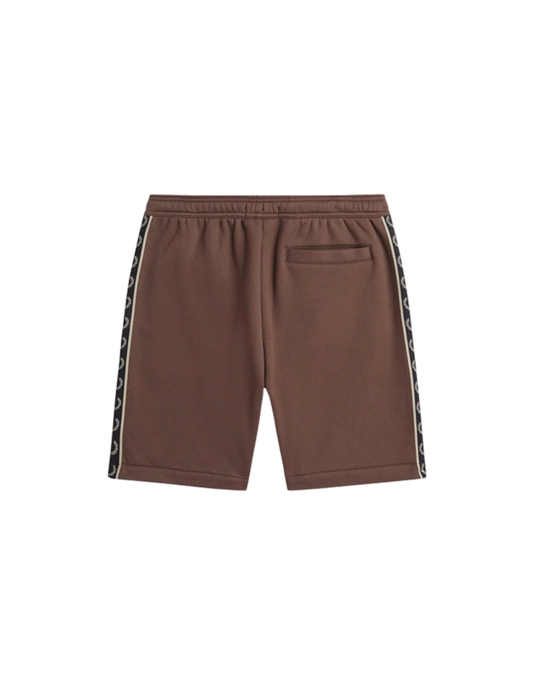 Maroon Taped Brick Brown Sweat Shorts