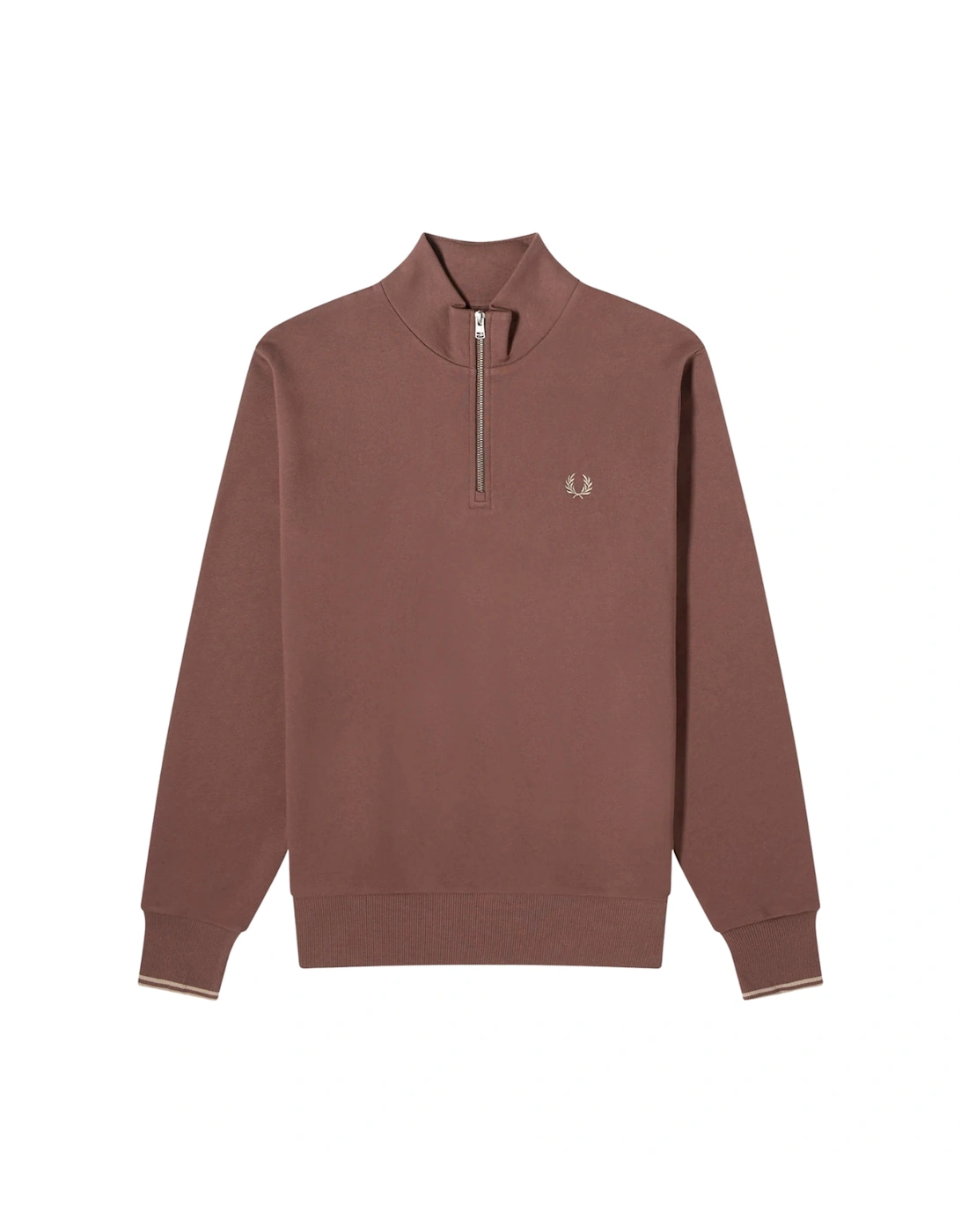 Half Zip Brick Brown Sweatshirt, 5 of 4