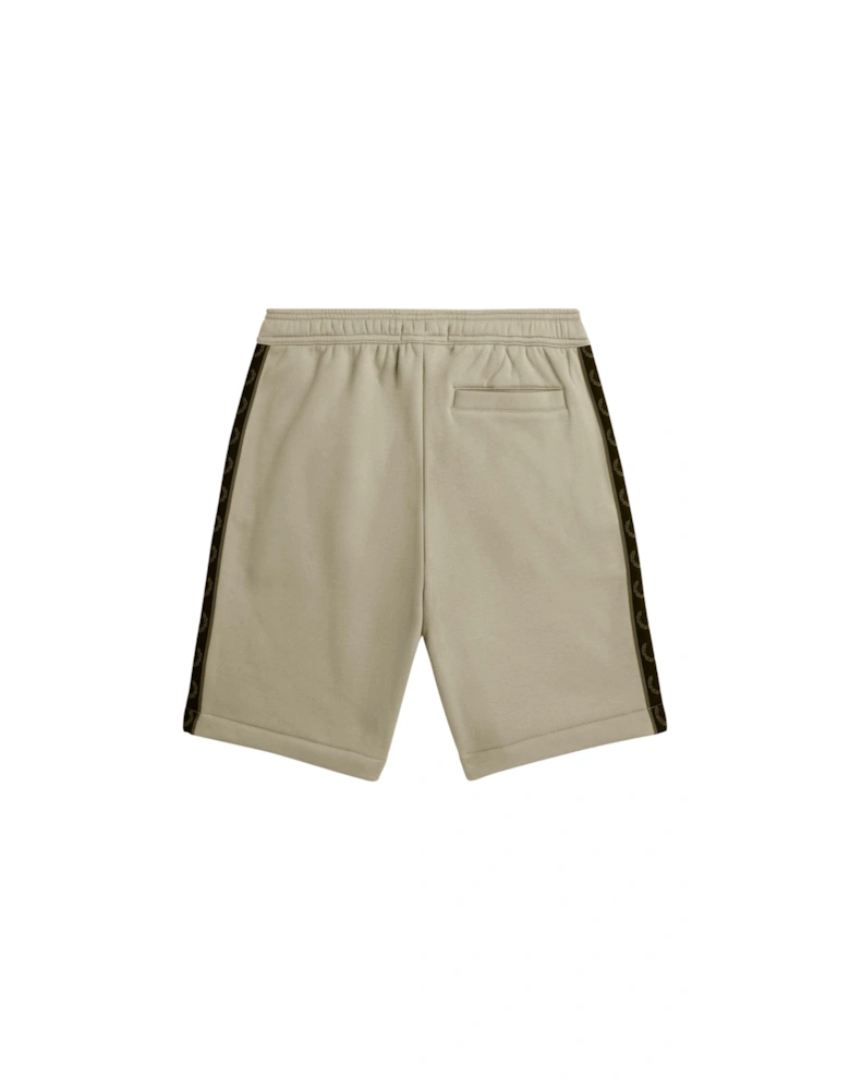 Brick Taped Design Warm Grey Sweat Shorts