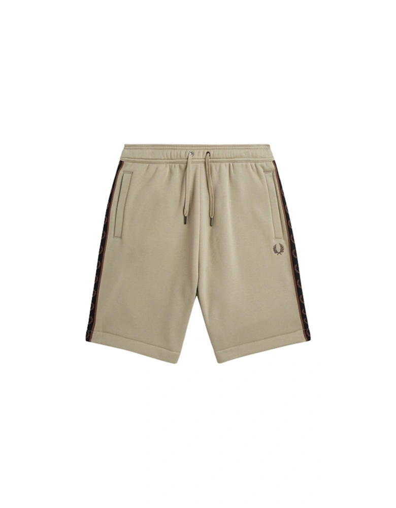 Brick Taped Design Warm Grey Sweat Shorts