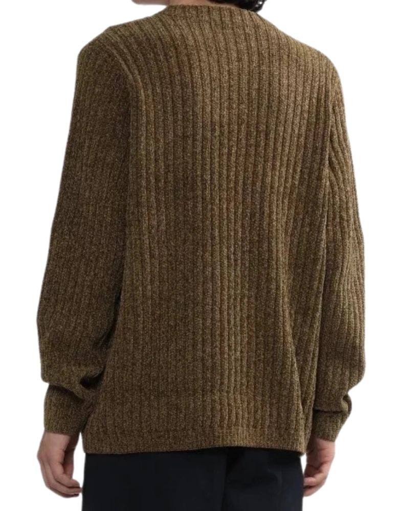 Chenille Ribbed Shaded Stone Jumper