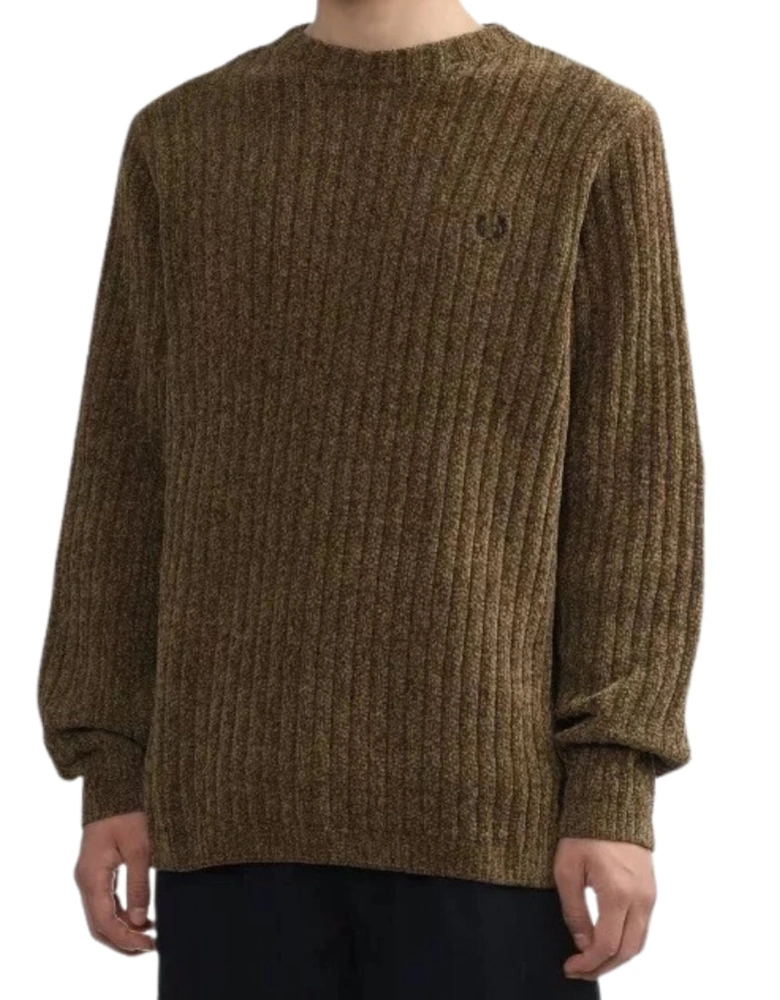Chenille Ribbed Shaded Stone Jumper