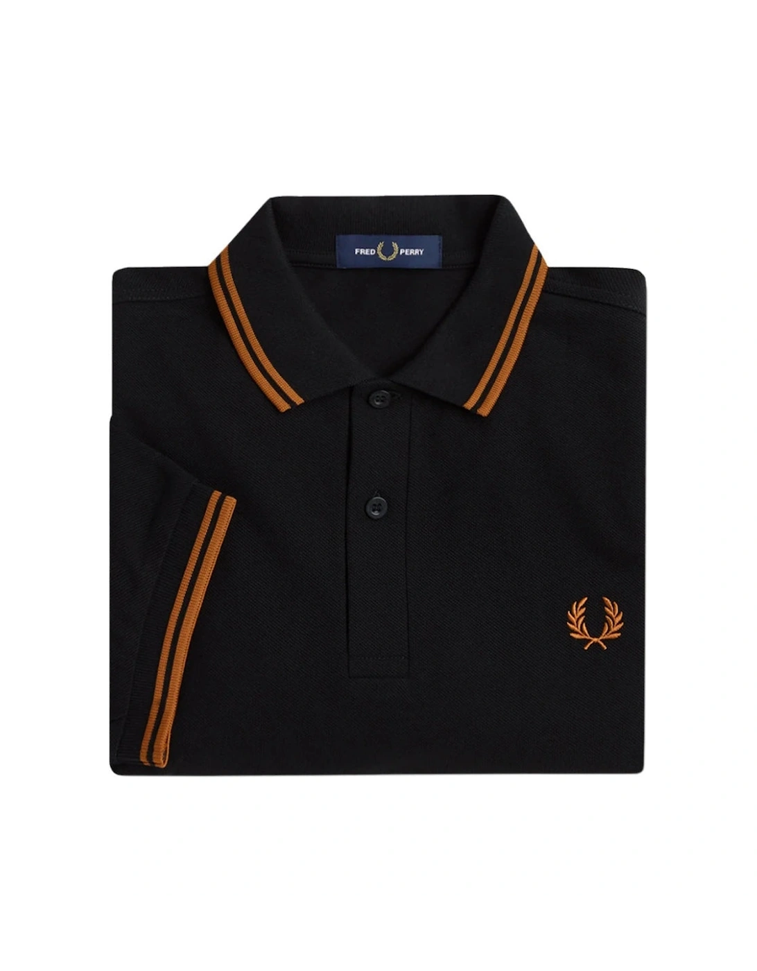 Nut Flake Twin Tipped Collar Black Polo Shirt