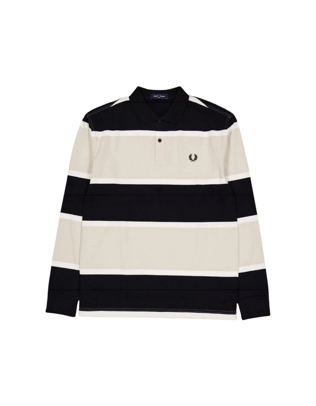 Oatmeal Black Striped Polo Shirt, 4 of 3