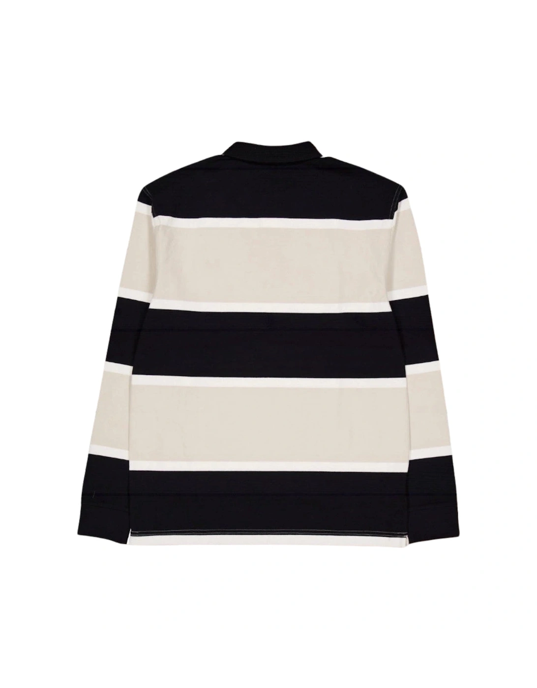 Oatmeal Black Striped Polo Shirt