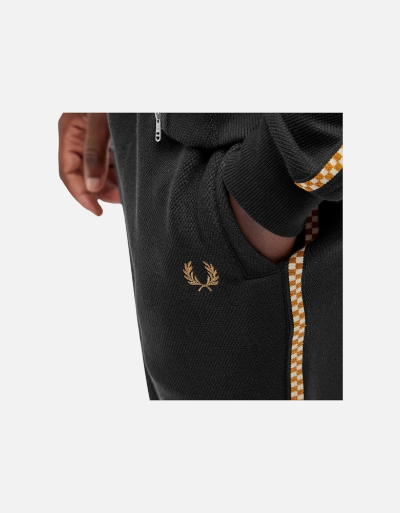 Chequerboard Tape Black Track Pants