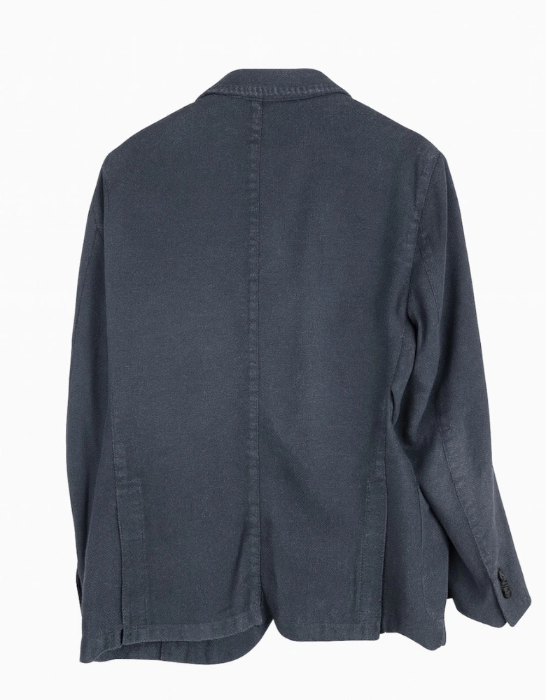Men's Midnight Blue Textured Vintage Wash K Jacket