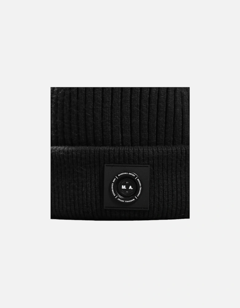 Siren Cable Knit Beanie Hat Black