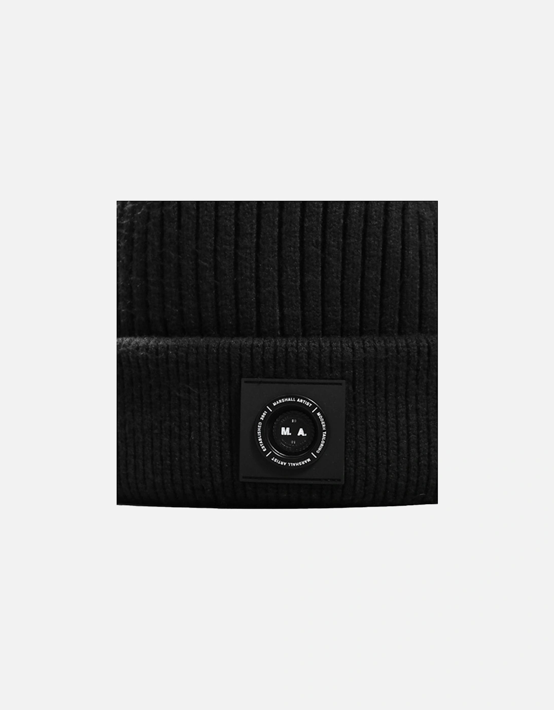 Siren Cable Knit Beanie Hat Black