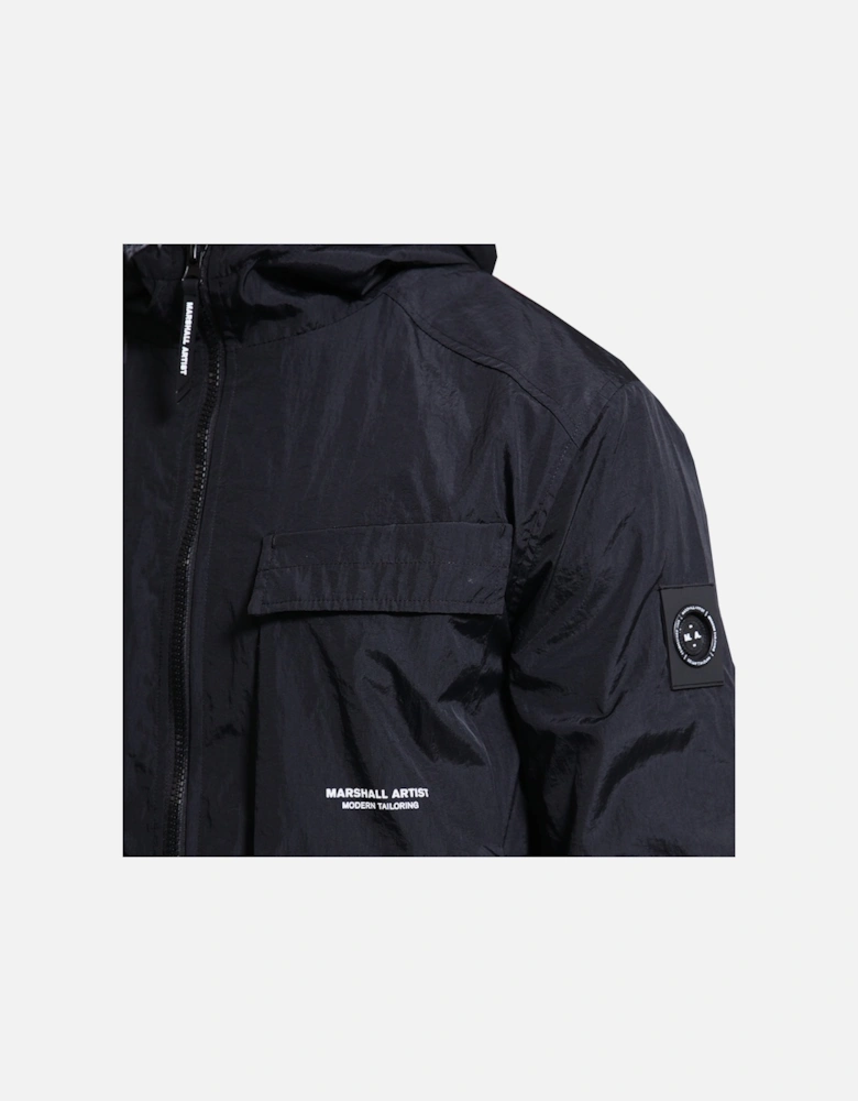 Crux Hooded Overshirt Jacket Black