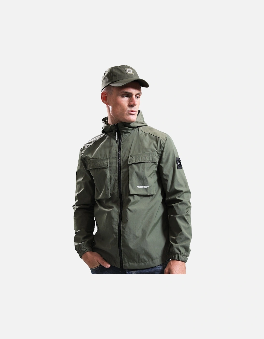 Crux Hooded Overshirt Jacket Moss, 3 of 2