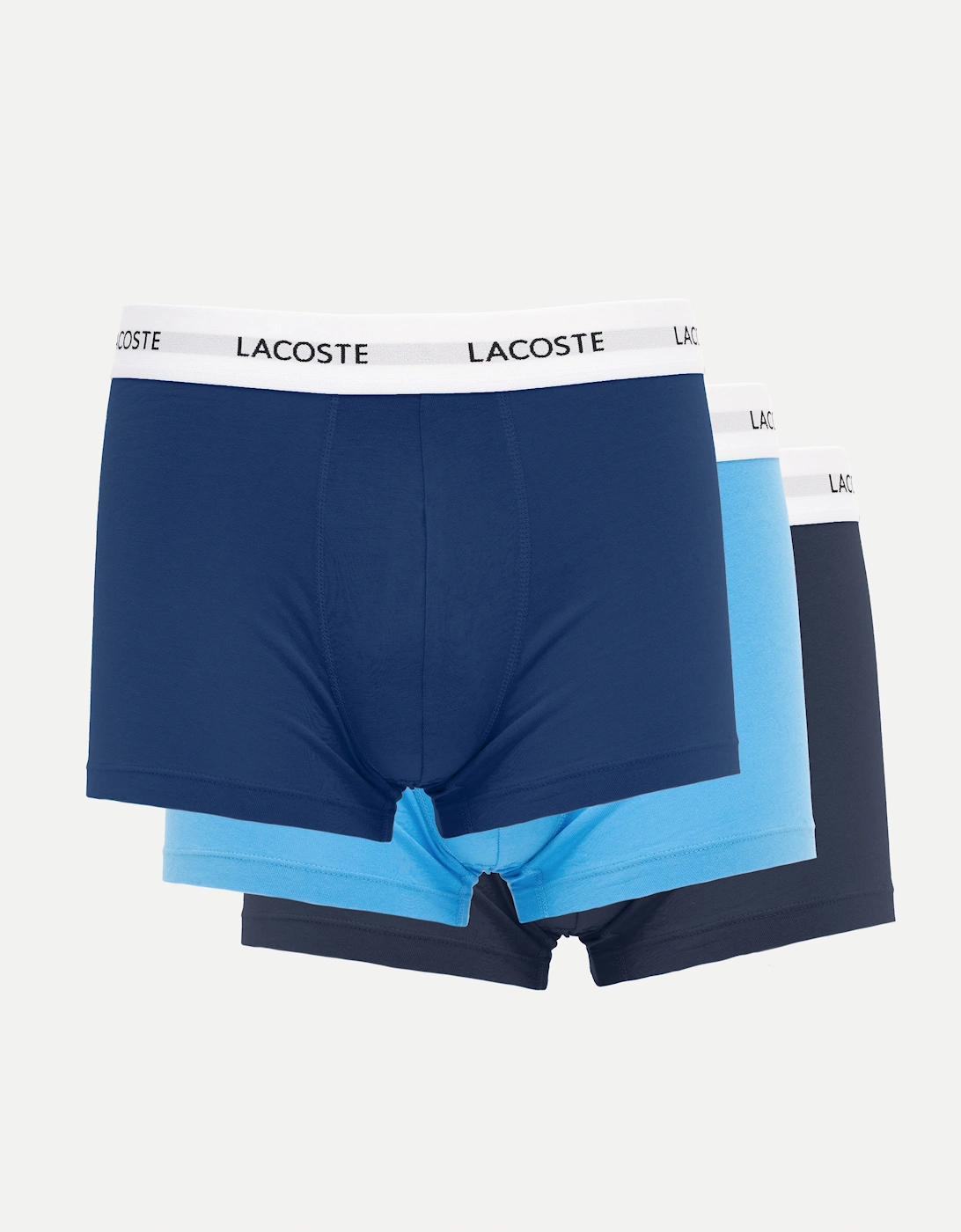 3-Pack Duo Waistband Stretch Cotton Mens Trunks - Methylene/Argentine Blue-Navy Blue 9CI, 2 of 1