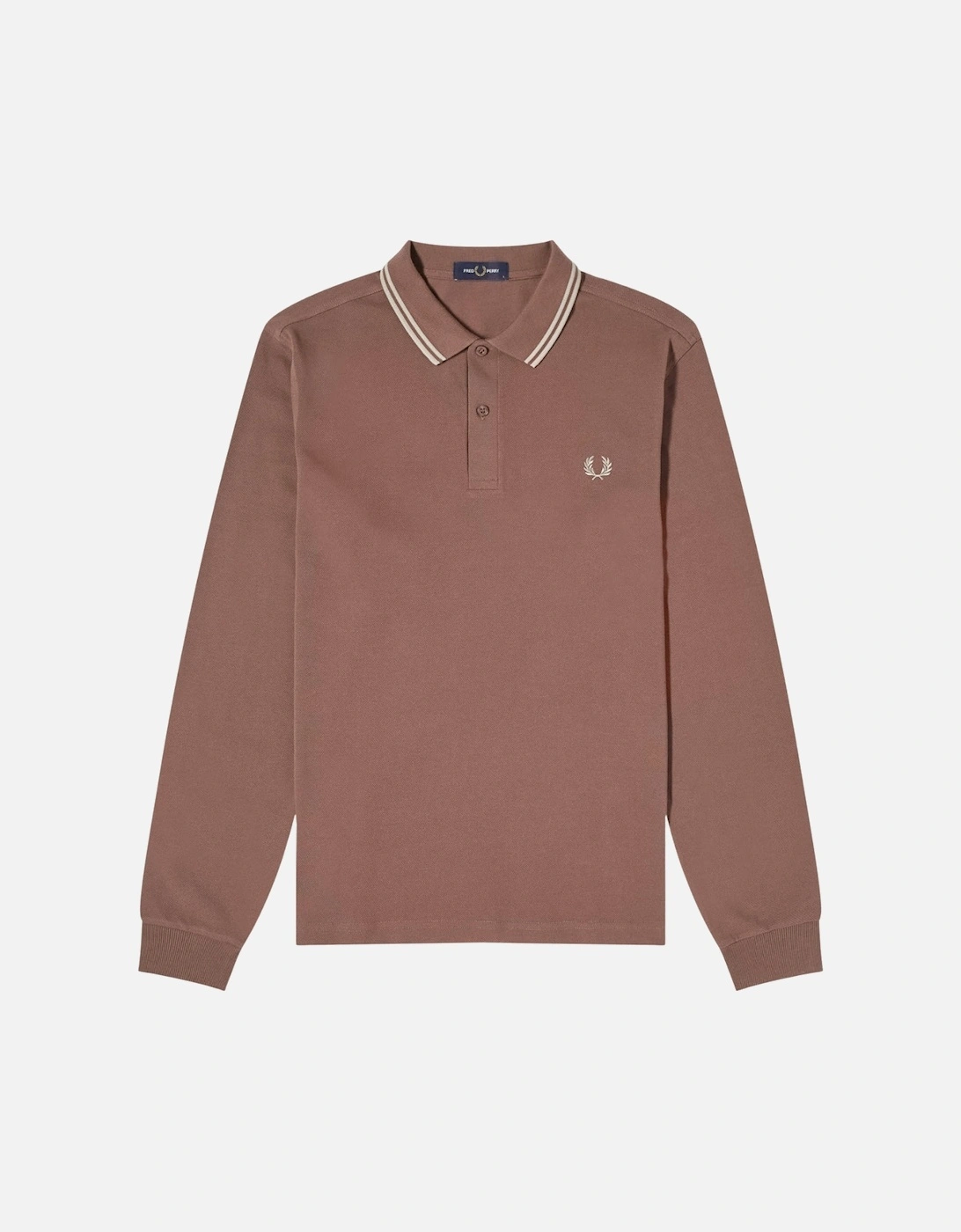 Maroon Long Sleeve Brick Brown Polo Shirt, 4 of 3