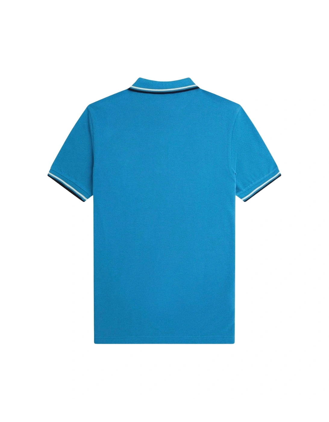 Black Cream Twin Tipped Collar Cyber Blue Polo Shirt