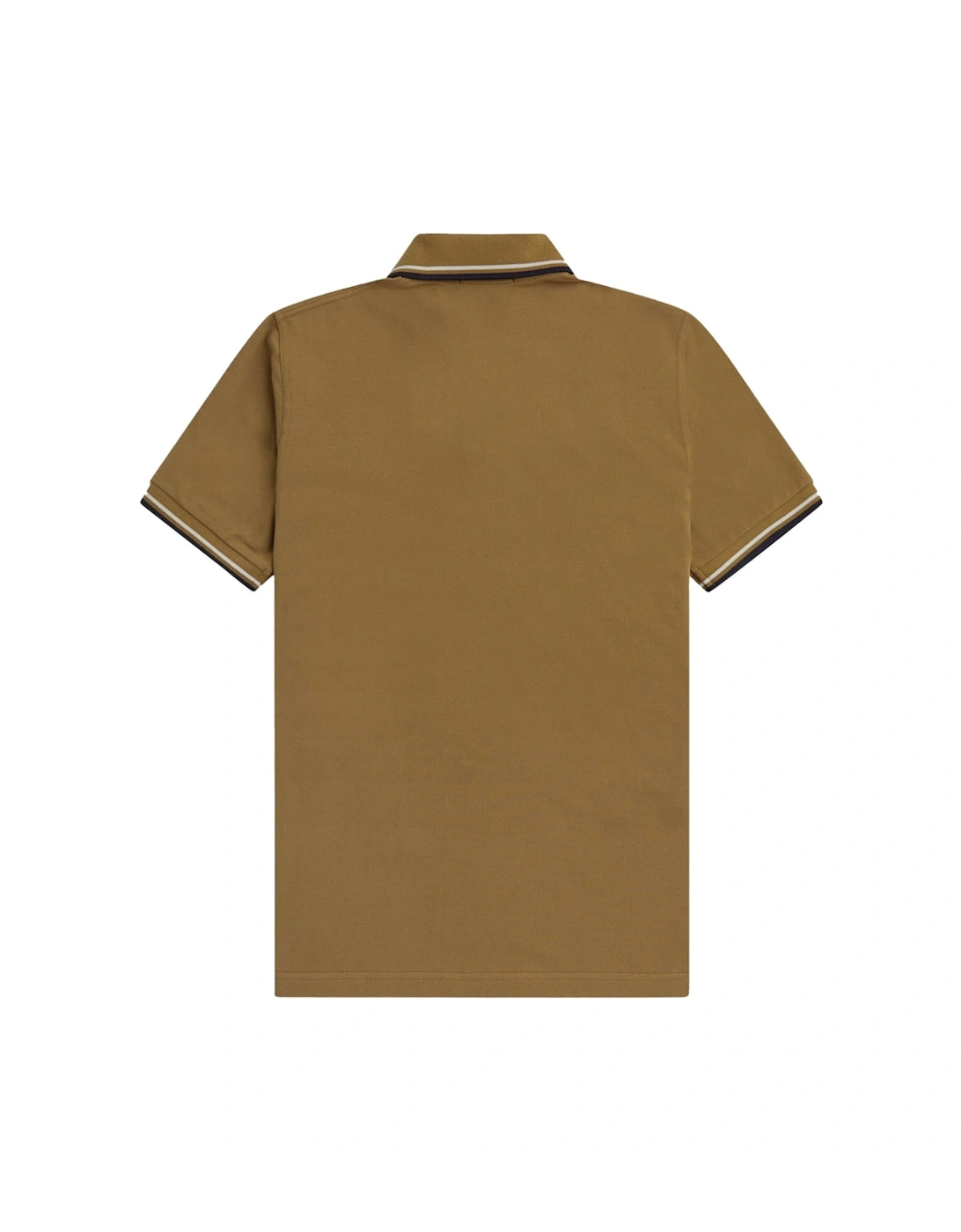 Twin Tipped Collar Brown Polo Shirt