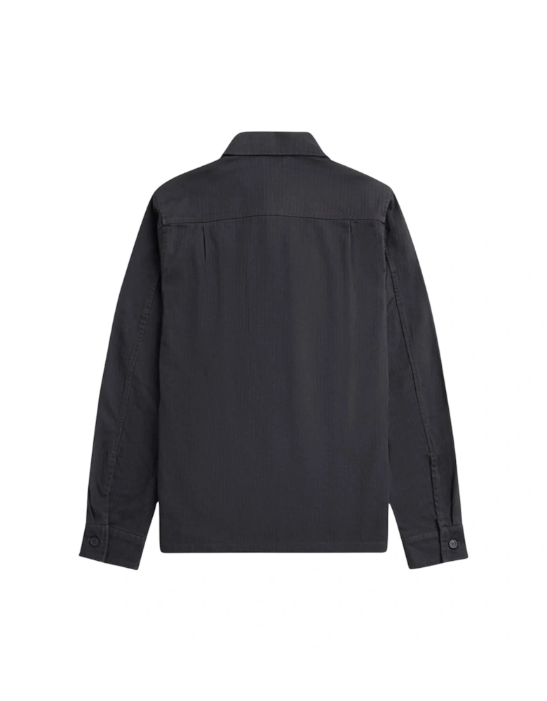 Herringbone Anchor Grey Over Shirt Jacket