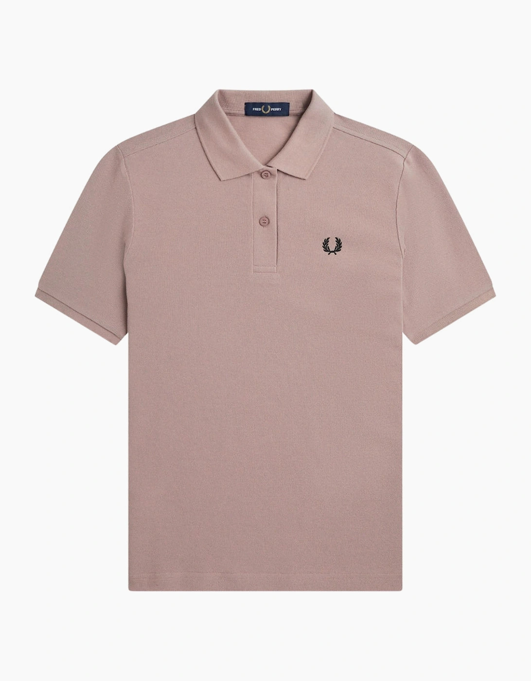 Fred Perry Women's Tan Black Logo Dark Pink Polo Shirt  6 Xs