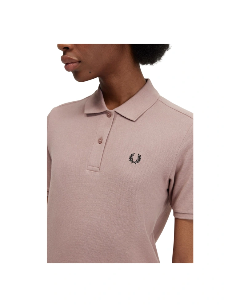 Black Logo Dark Pink Polo Shirt