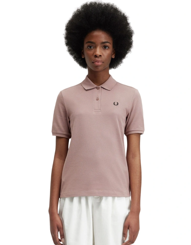 Black Logo Dark Pink Polo Shirt