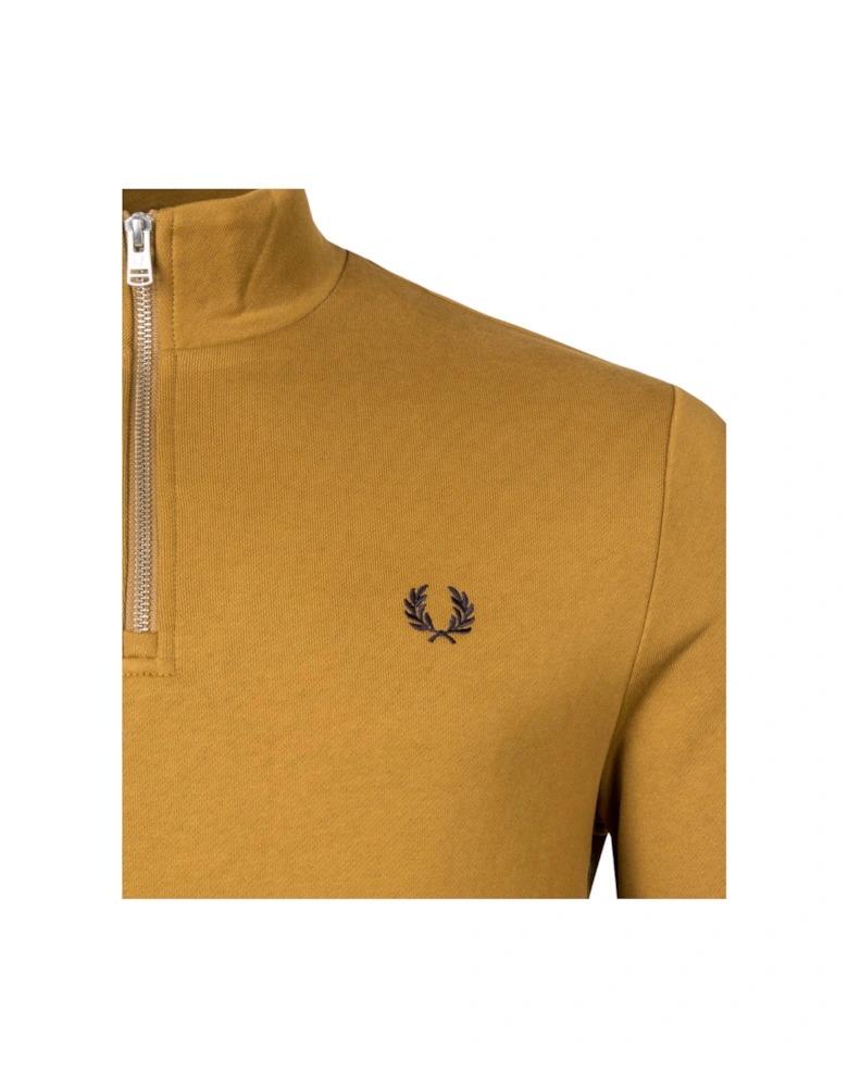Half Zip Dark Caramel Sweatshirt