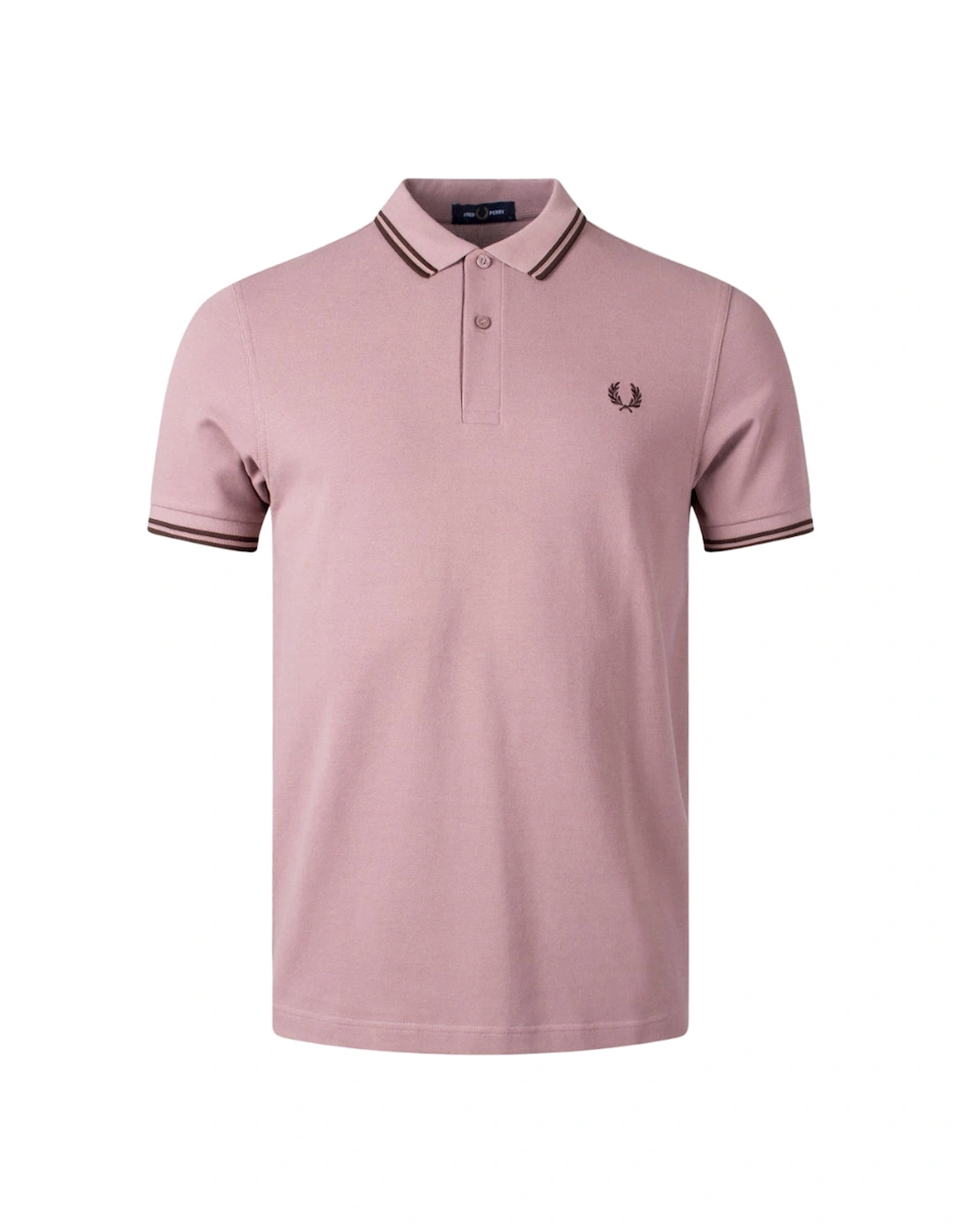 Brown Twin Tipped Collar Dark Pink Polo Shirt, 4 of 3