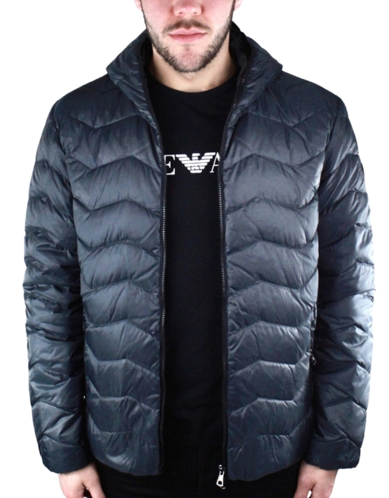 Dark Blue Full Zip Closure Jacket