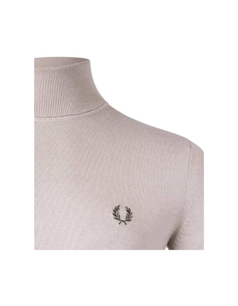 Roll Neck Dark Oatmeal Jumper