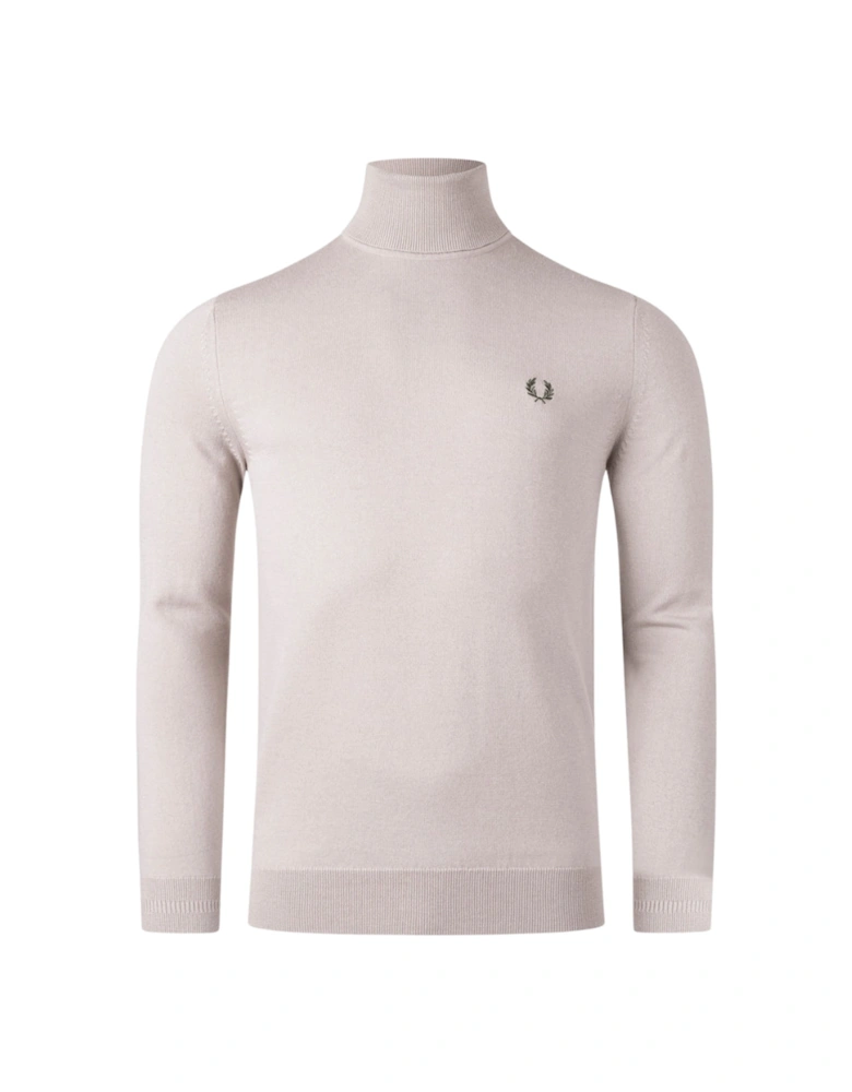 Roll Neck Dark Oatmeal Jumper